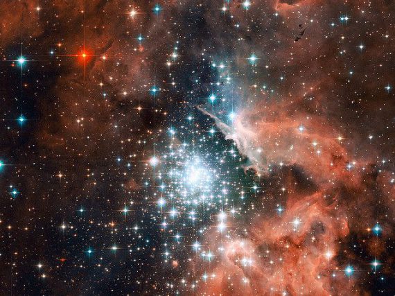 Image of a nebula of stars in space.