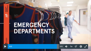 Screen grab from video showing 'Emergency Departments'