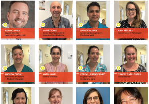 Screen grab from the Canvas site showing a range of health professionals who have been interviewed