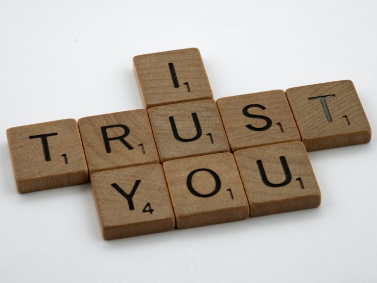 image of the text "I trust you"