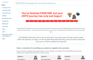 The homepage of FASS1000