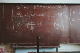 Image of algebra on a blackboard