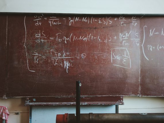 Image of algebra on a blackboard