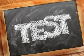 Image of a chalkboard with the word "test" on it