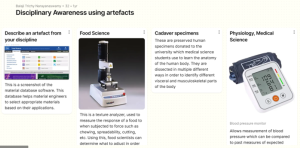 Padlet activity on disciplinary awareness